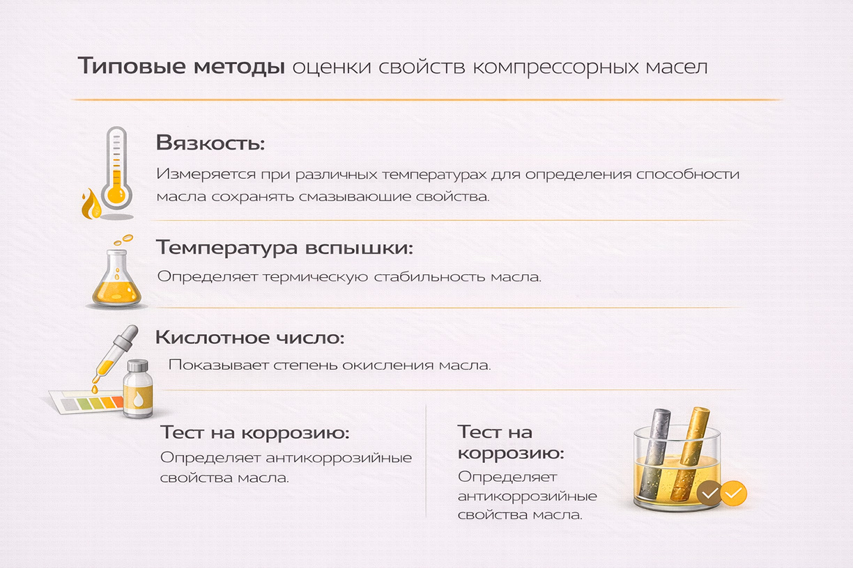 Типовые методы оценки масел компрессоров
