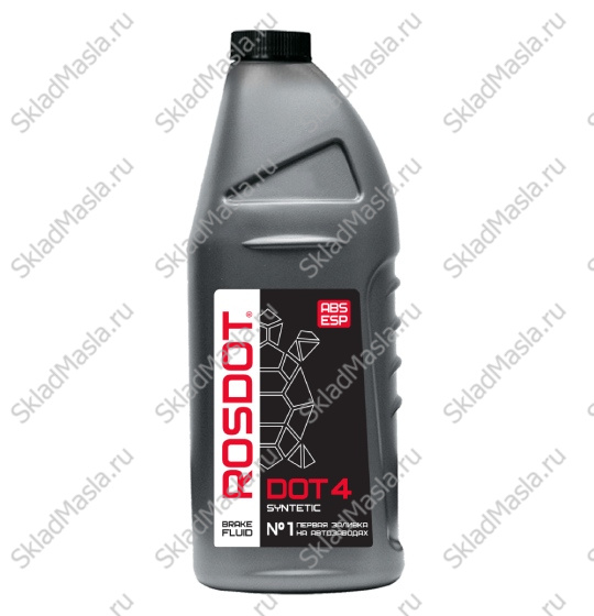Тормозная жидкость Rosdot 4 (бутылка 910гр)